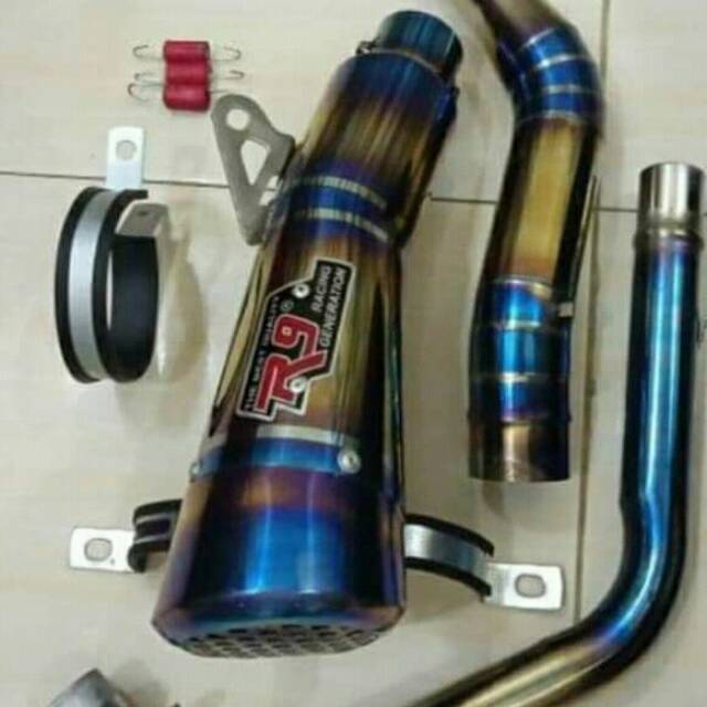 Knalpot racing R9 bluemoon for motor R15 Vixion cb150r cbr150 satriafu