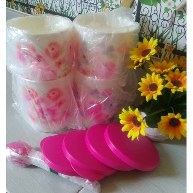 Tupperware Set mug dan canister pretty flower