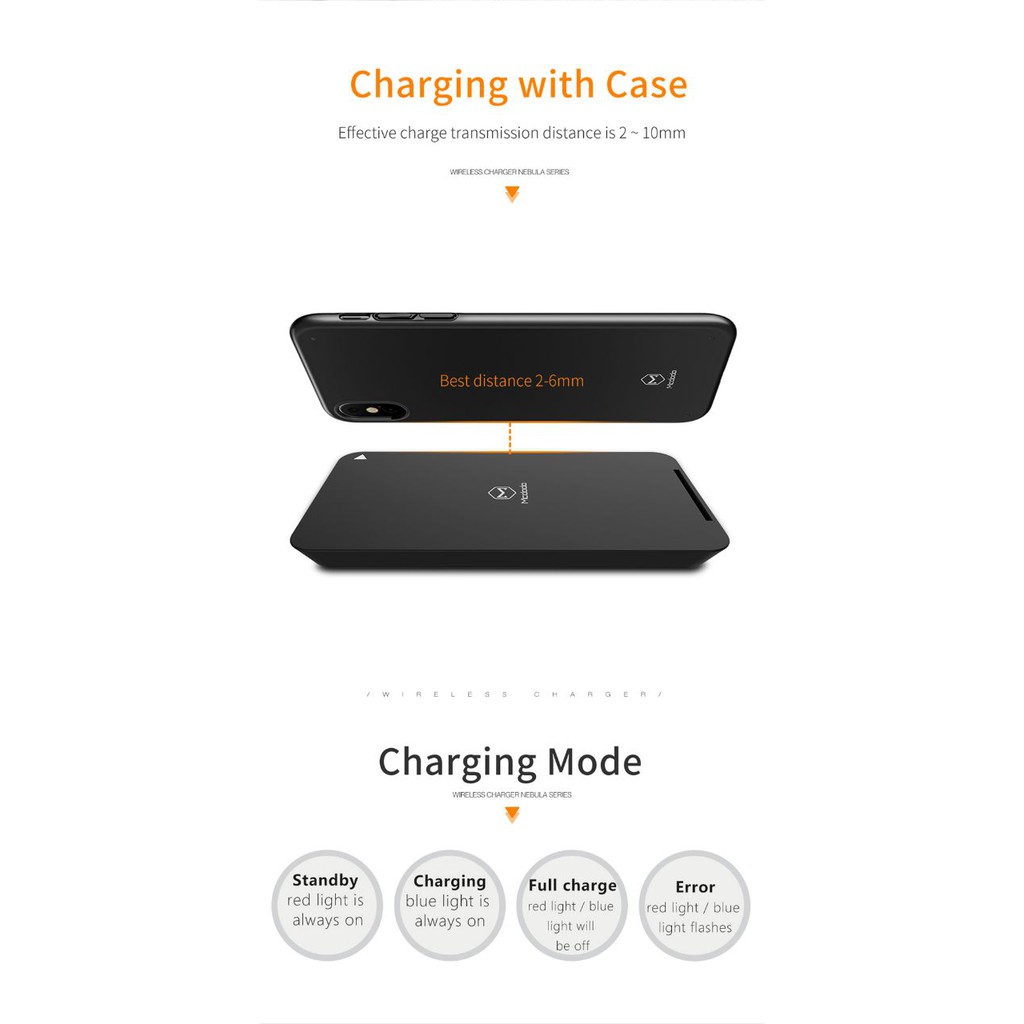 McDodo Qi Wireless Fast Charger CH-4810 Black