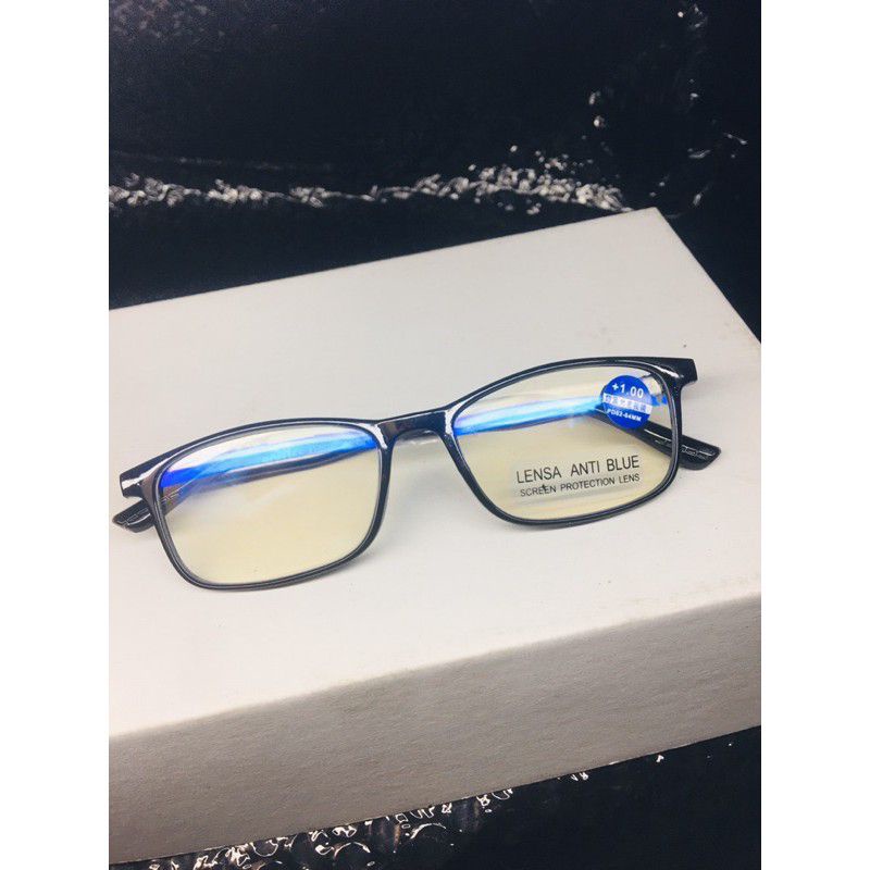 kacamata baca plus ringan | kacamata antiradiasi antiblue | plus 0.25 s/d 4.00 FREE BOX