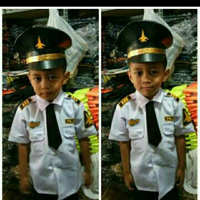 BAJU PILOT ANAK / SERAGAM SEKOLAH PILOT ANAK / BAJU KOSTUM KARNAVAL