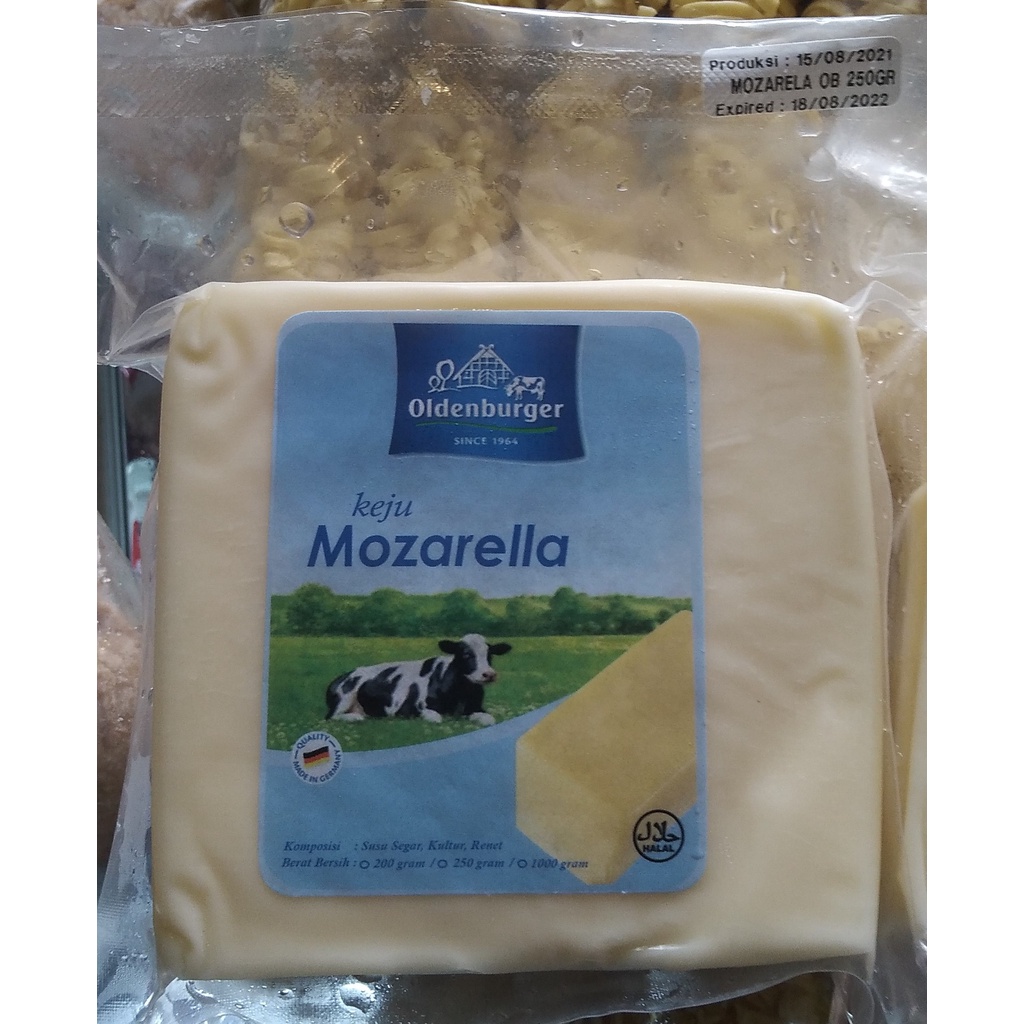 

Keju Mozzarella Oldenburger Keju Mozarella Oldenburger Keju Molor Moza Oldenburger 250g