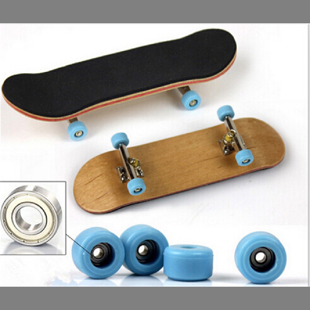 Newbaby Mainan Skateboard Jari Bahan Kayu Maple Dengan Tape Busa Grit