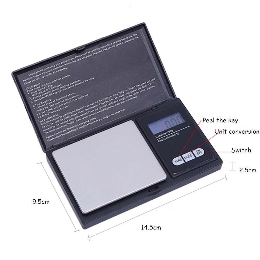 Solighter Electronic Scale Timbangan Berat Badan Display Digital Stainless Steel Pocket Scale