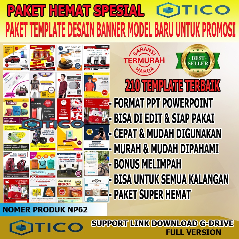 Template Desain Banner Cover Model Terbaru Untuk Jualan Promosi Fb IG Dan Semua Keperluan Toko Online Usaha Percetakan Format PPT Terlaris NP62