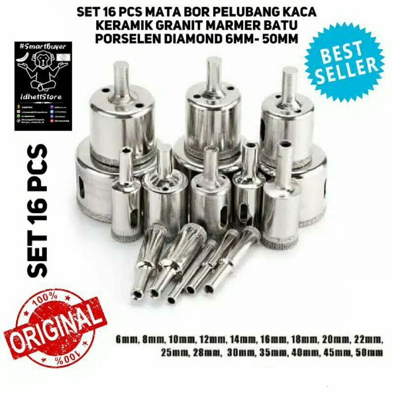 Original part import Mata Bor Kaca Keramik Granit Marmer Batu Porselen Diamond HSS