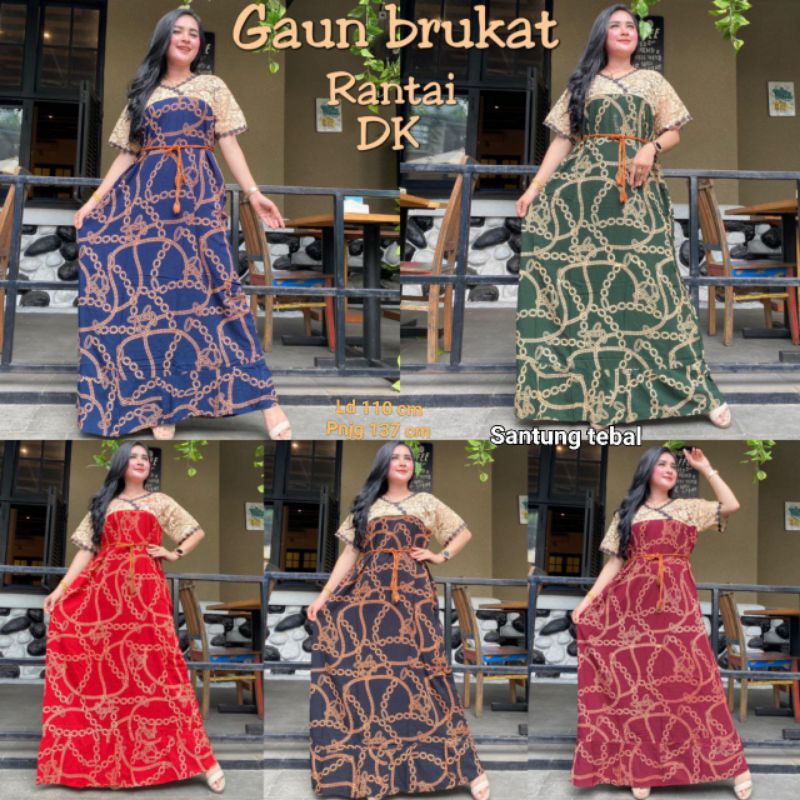 DASTER PANJANG ARAB TERBARU BROKAT//DASTER RENDA//DASTER PANJANG//DASTER ARAB(2021) FREE SABUK {COD}