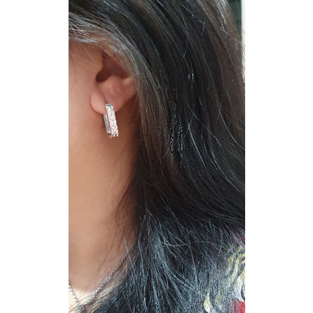 Anting Silver925 Perak Premium Quality Mata kilau Anti Karat anti alergi anting premium N-029