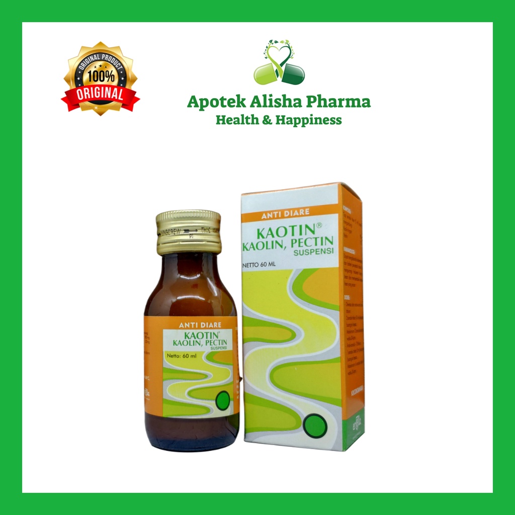 Kaotin Sirup 60ml-Kaotin Kaolin Pectin Suspensi Obat Diare/Mencret Anak/Bayi/Kaotin Syrup