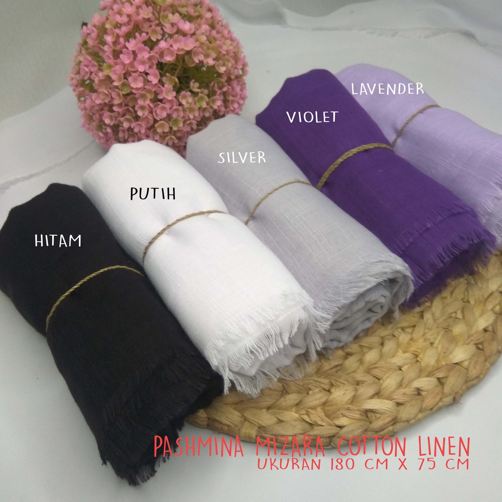 hijab/jilbab pashmina shawl mizara finishing Rawis 180 x 75 cm-3