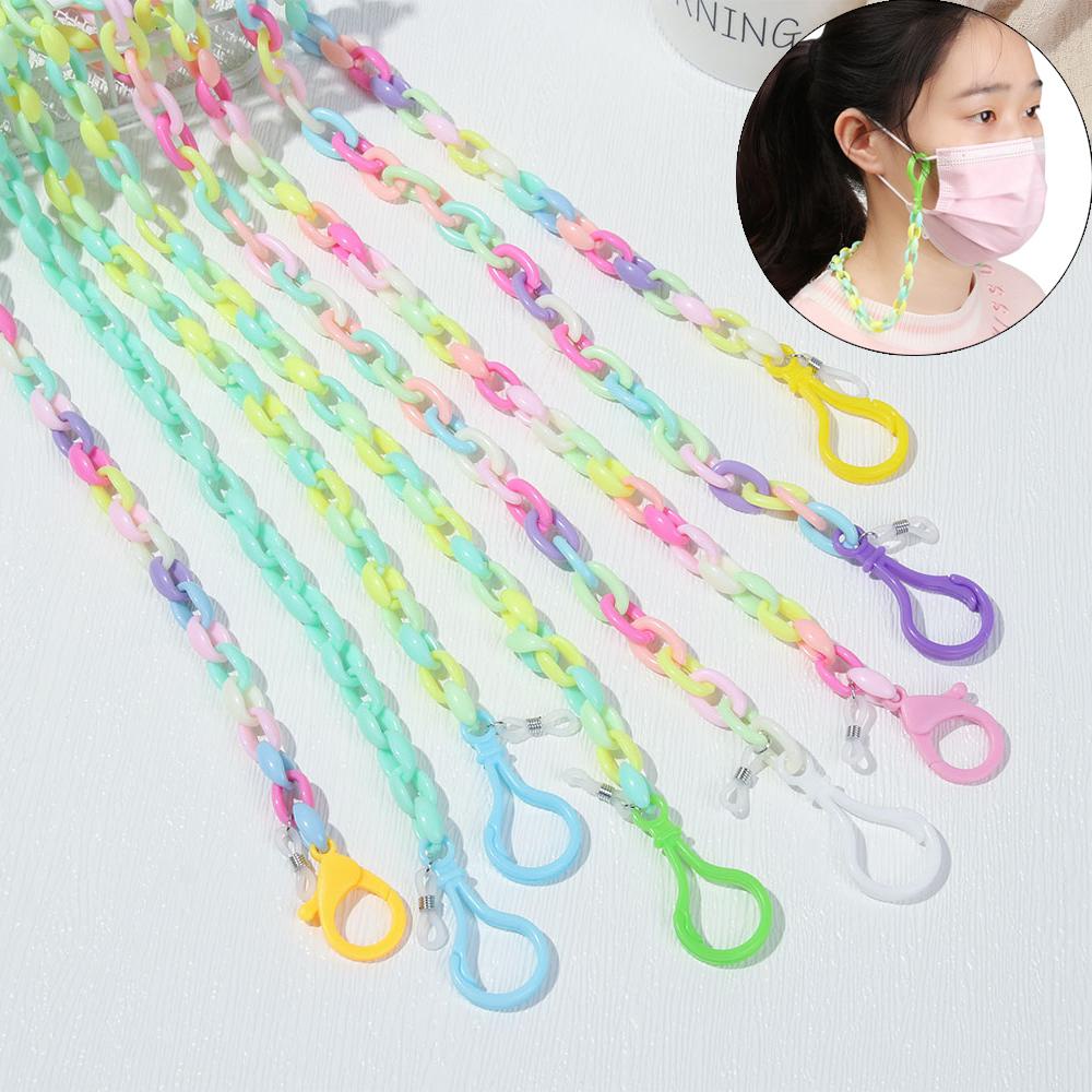 Lily Warna Acak Rantai Kacamata Wanita Anak Kalung Lanyard Non-slip