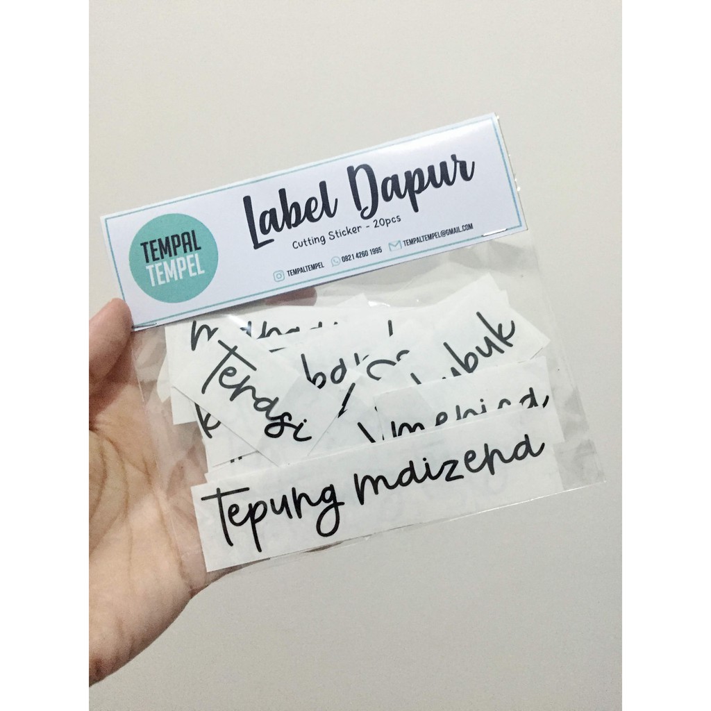 Stiker Label Dapur paket 20pcs cutting stiker Shopee Stiker Label Dapur paket 20pcs cutting stiker Shopee