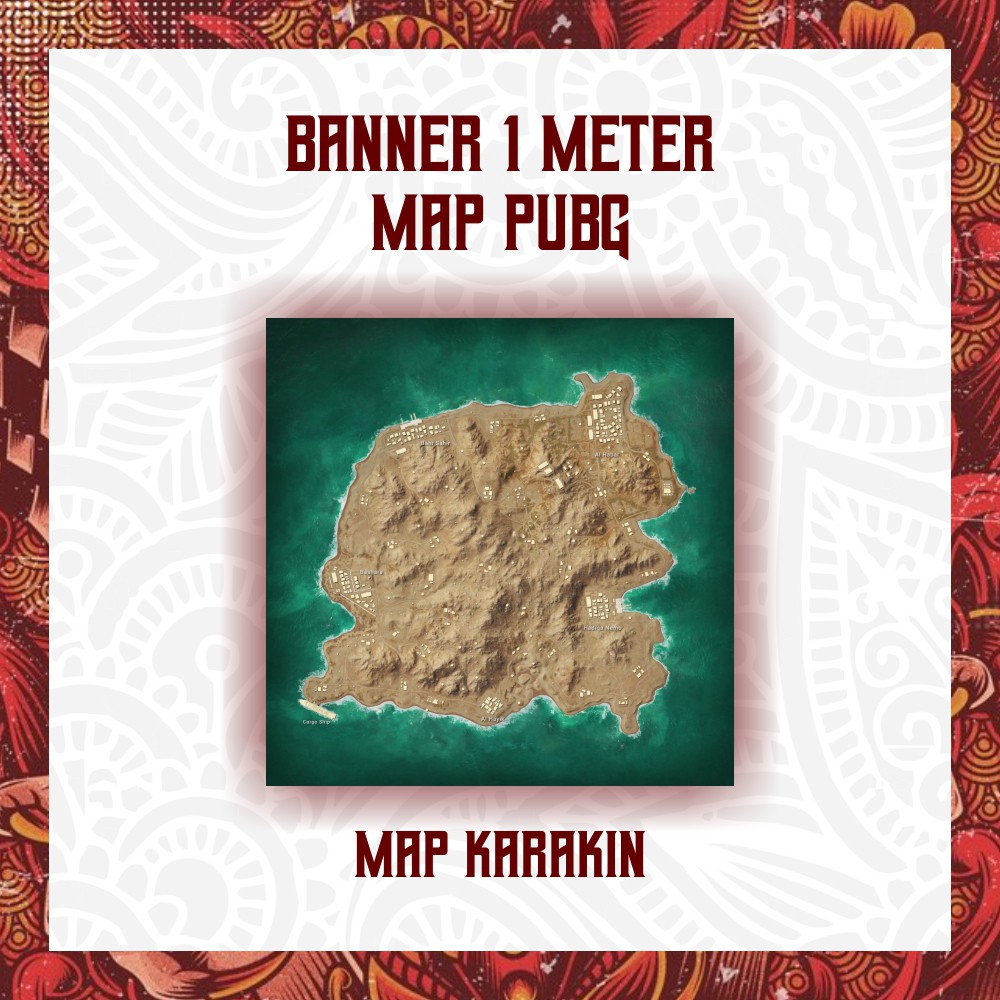 

[100x100cm] Map PUBG Mobile Poster Peta Karakin HD ukuran 100x100 cm