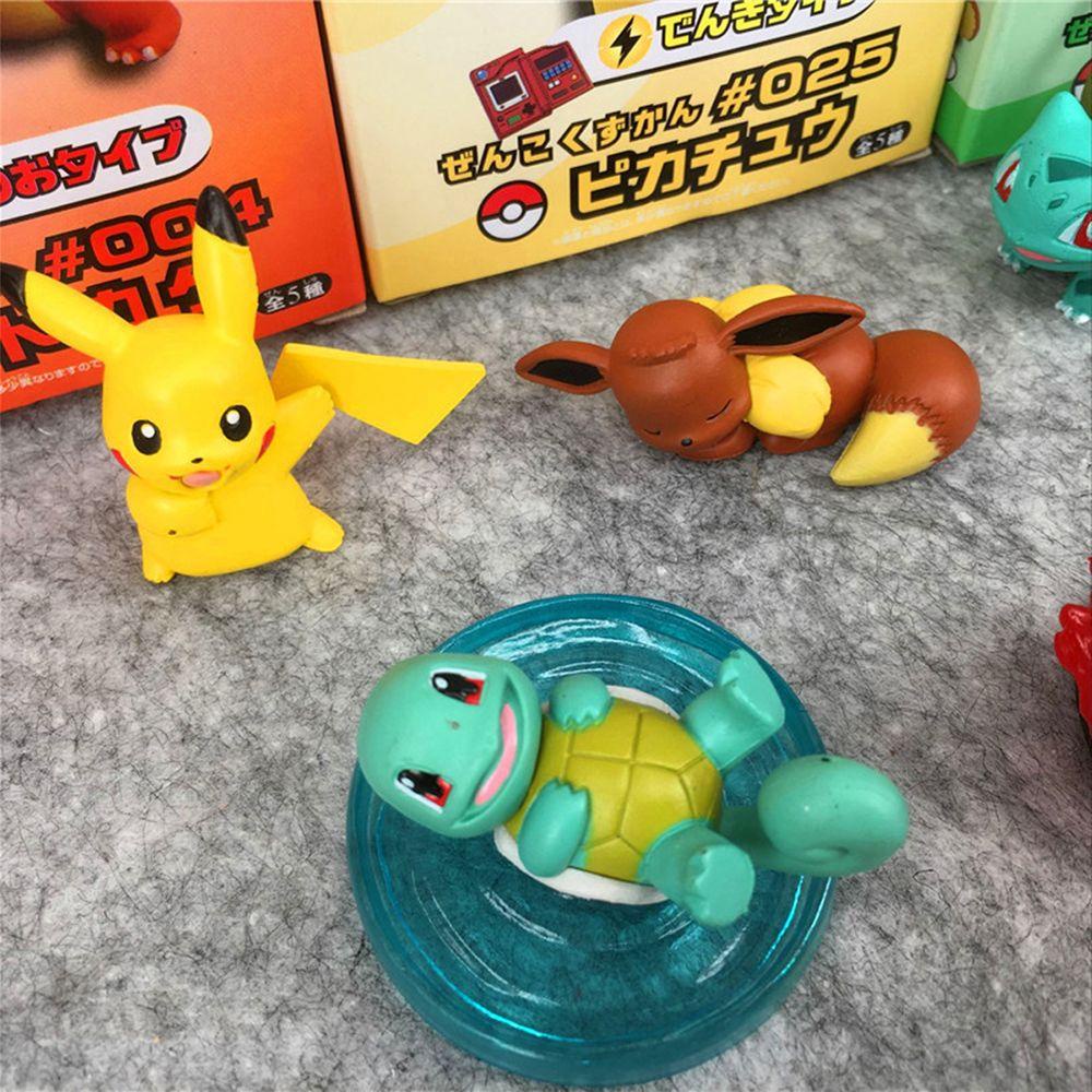 Lanfy Mainan Model Pokemon Koleksi 5pcs/set Bulbasaur Mainan Anak Charmander Squirtle Figure Toys