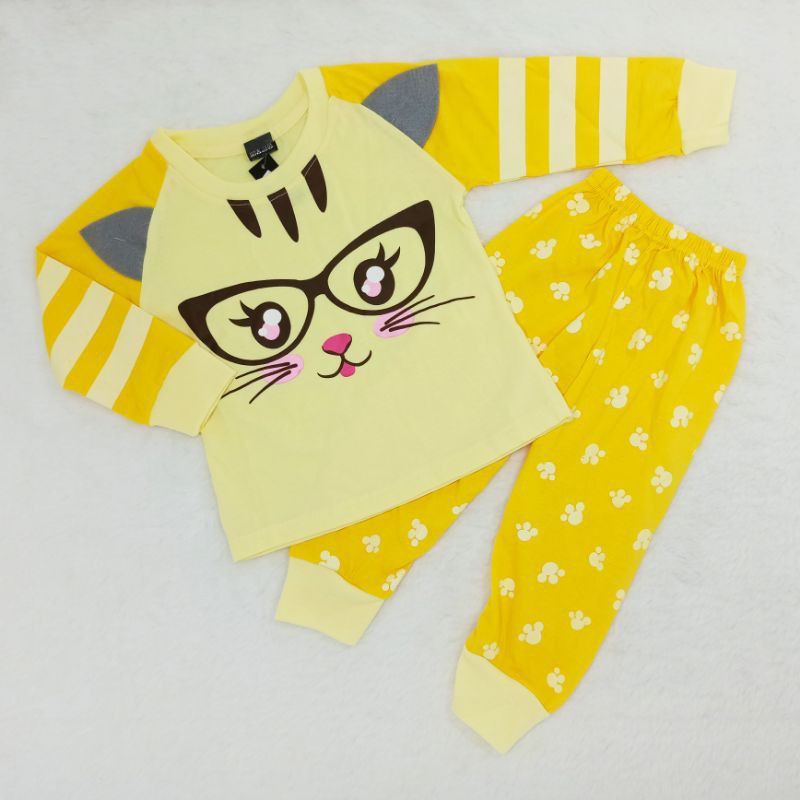 [Ss-167] Setelan Anak Perempuan size 1-6tahun, Piyama Anak, BajuTidur Anak