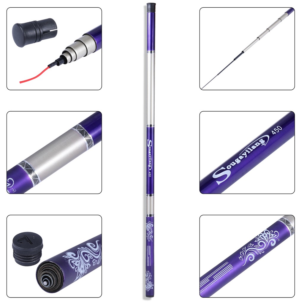 Joran Tegek Fishing Rod Carbon Tegek Panjang 2.7m 3.6m 4.5m 5.4m 6.3m 7.2m Fishing Pole Fishing Float Set