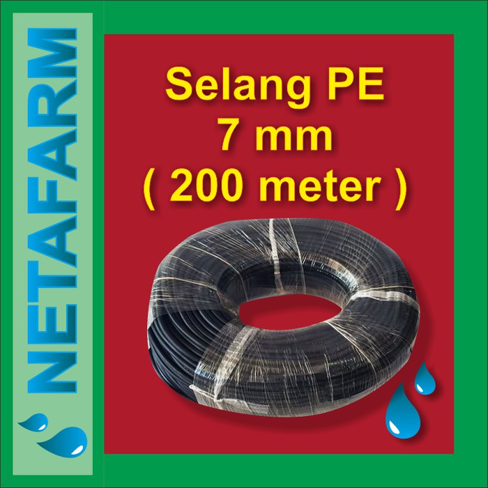 Selang Irigasi PE 7 mm 200 meter fertigasi / hidroponik