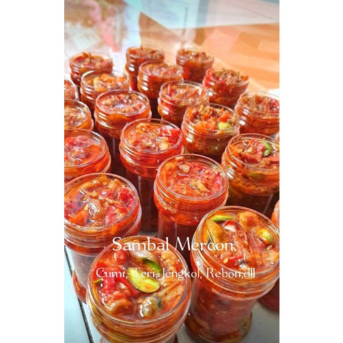 

Sambal Mercon Cumi / Teri / Jengkol / Rebon / Ebi / Ayam Suwir /Ukr 120gr
