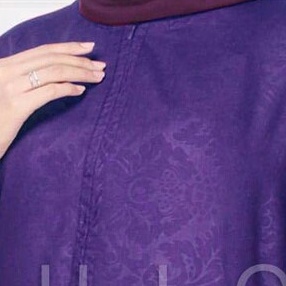 Gamis Citra Embos / Gamis Wanita Muslim / Gamis Syari Embos-Embos Ungu Tua