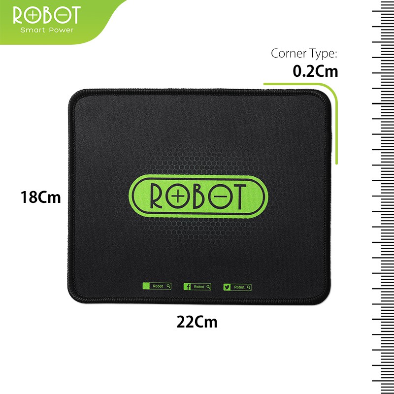 Mousepad Anti Slip ROBOT RP01 Gaming Polos Hitam Murah Rubber Original - Garansi Resmi 1 Tahun