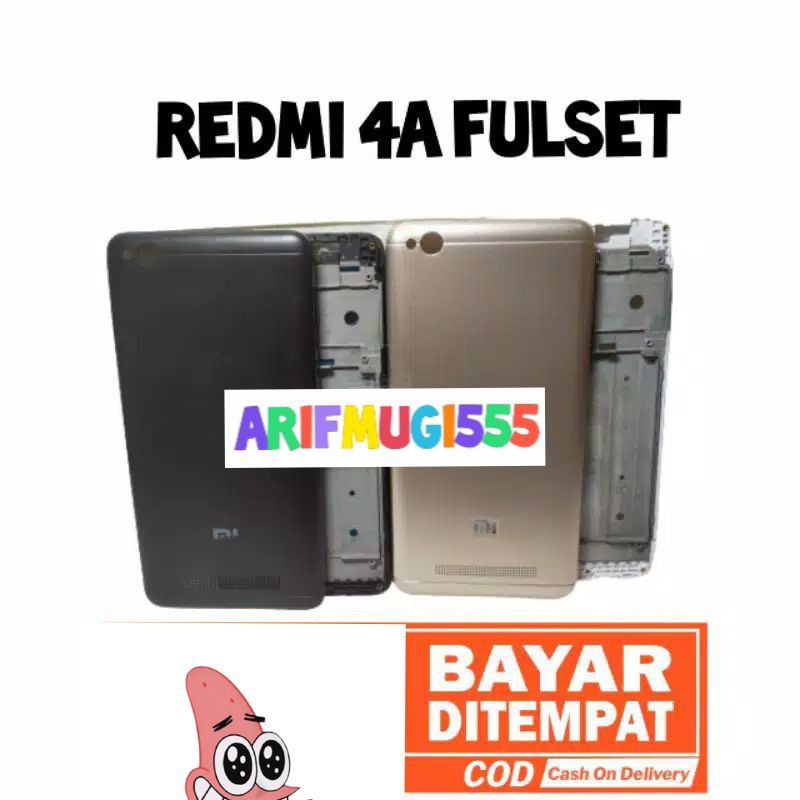 CASING KESING FRAME BACKDOOR TULANG TENGAH BAZZEL BEZEL XIAOMI REDMI 4A FULLSET