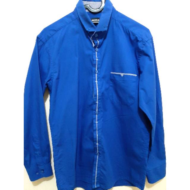 KEMEJA PRIA MERK BOSS SLIM FIT SIZE S ORIGINAL