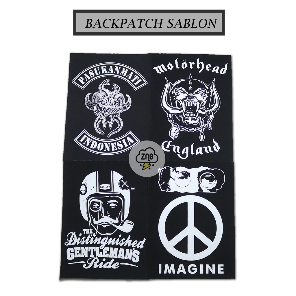 ZINBONS PATCH BORDIR PATCH EMBLEM PATCH SABLON MOTOR TEMPELAN JAKET MOTOR PATCH MURAH