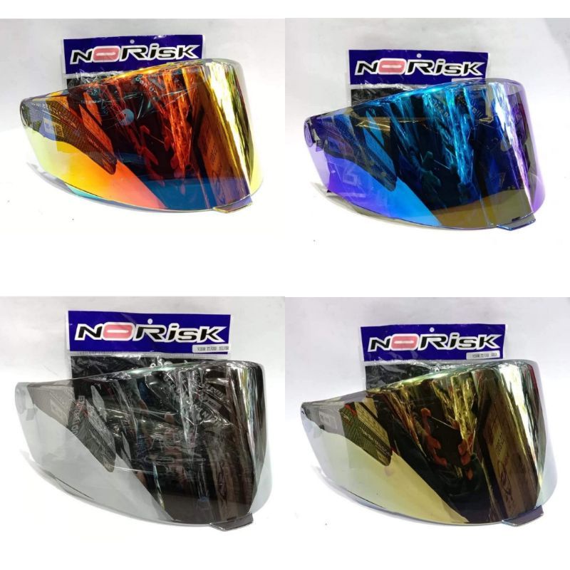 flat visor KYT  TT course/kacaTT course/VISOR norisk  iridium blue&ReD gold