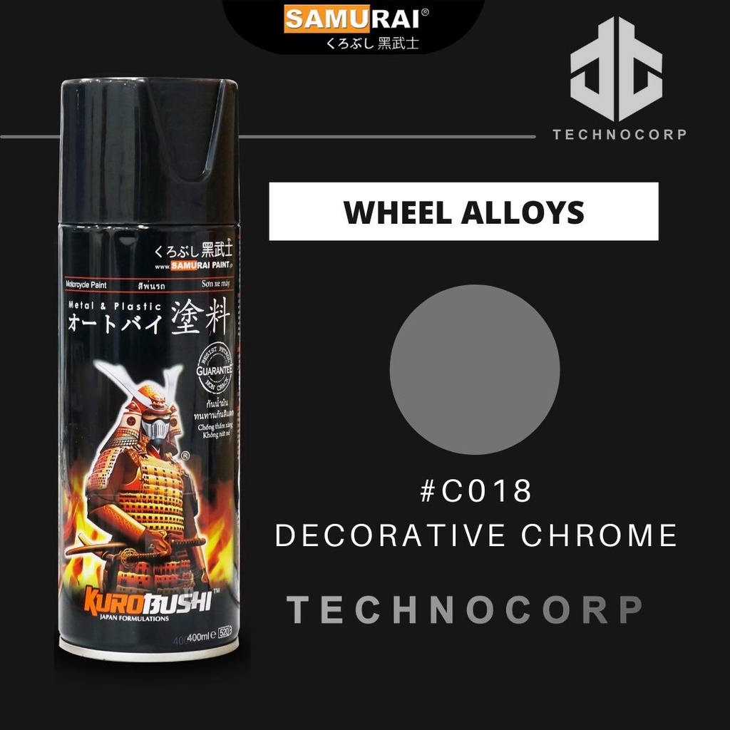 

Cat Semprot SAMURAI PAINT C018 DECORATIVE CHROME / CHROME 400 ml