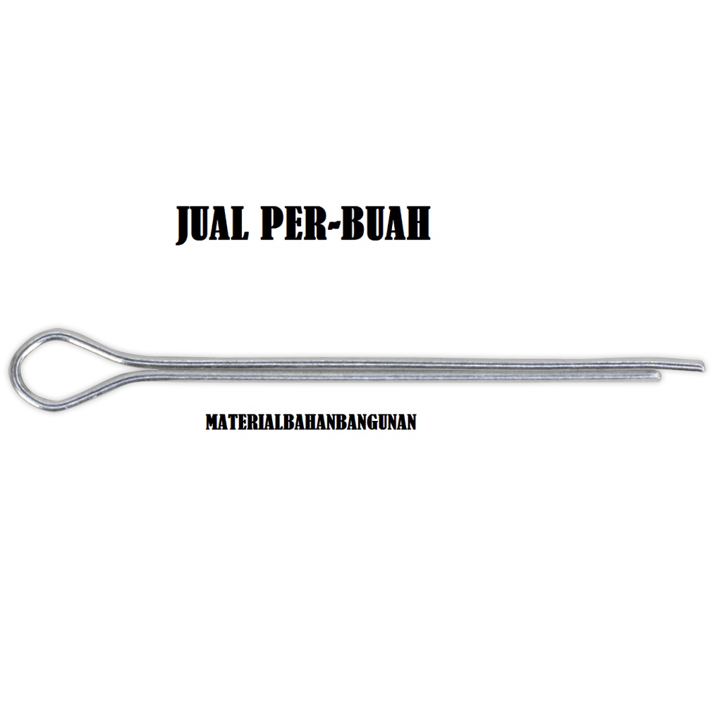 Split Pen 1/16 x 5/8 inch Split Pin Diameter 1.6mm Panjang 16 mm Cotter Pin 1.6 mm x 1.6 cm Kaki Pen