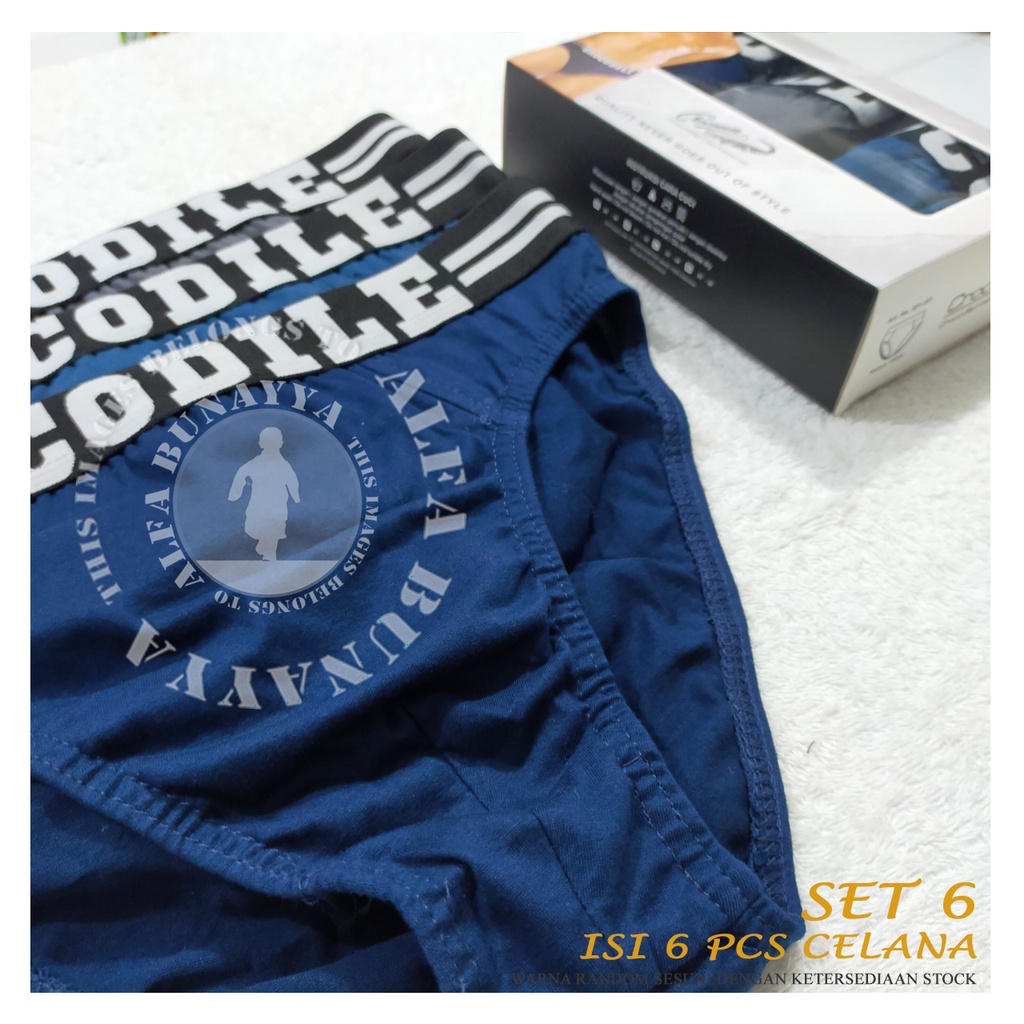 3 Celana Dalam Pria CROCODILE BRIEF 251 BOX PUTIH - CD Dewasa - Remaja - Katun