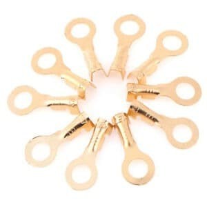 Isi 10 Pcs Skun Bulat 4 MM 4MM Skun Ring Terminal Kuningan