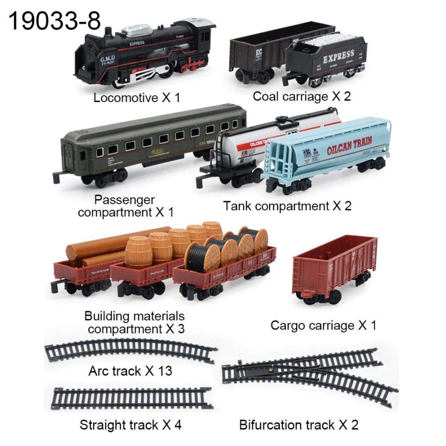 TERMURAH BISA COD Mainan Anak Laki-laki 19033-8 TRACK KERETA API  RAIL KING Miniatur Kereta Api Rail King Jumbo Berwesel 112 cm