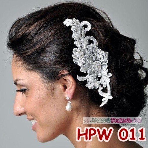 [PRODUK TERBATAS] HIASAN RAMBUT AKSESORIS SANGGUL HEADPIECE PENGANTIN HPW011