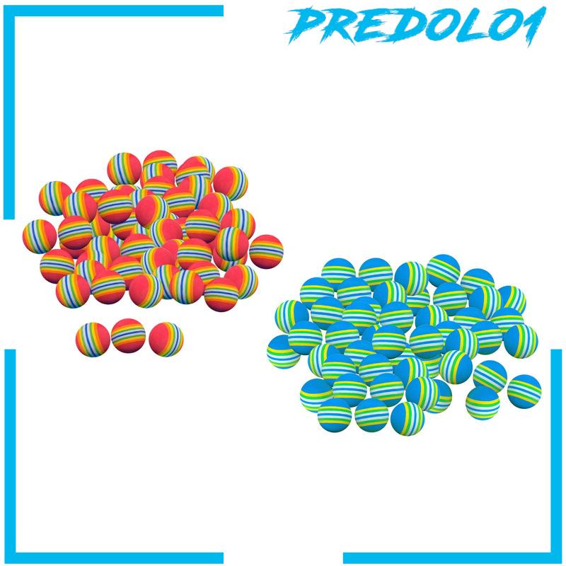 [PREDOLO1] 50x EVA Sponge Golf Balls Stripe Foam Practice Golf Ball 42mm