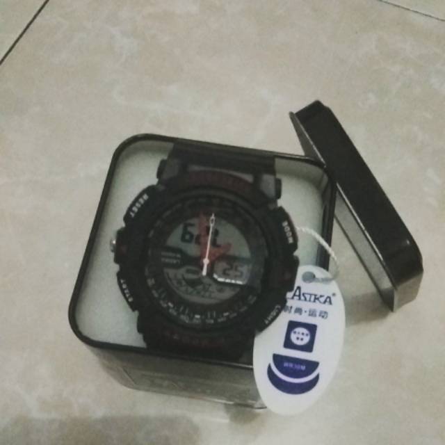 Jam Tangan LASIKA WR30M hitam merah