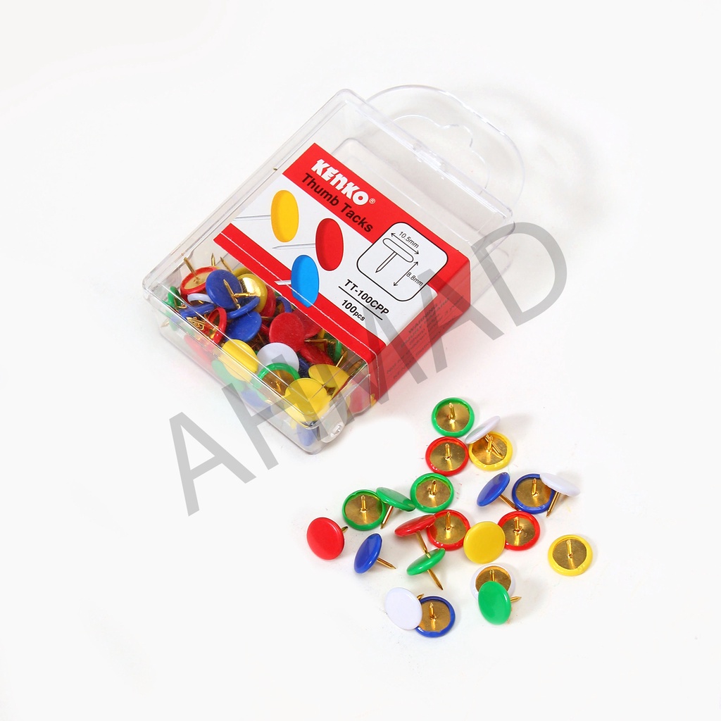 

Kenko TT-100CPP Thumb Tacks Color - Paku payung Warna Warni [ PACK ]