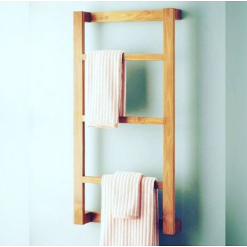 Leader Hanger Gantung Minimalis Hanger Kayu Hanger Mukena Ladder Hanger  Hanger jemuran