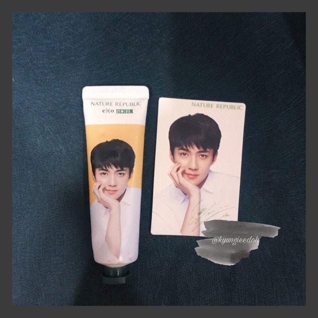 SEHUN NATURE REPUBLIC HANDCREAM + OFFICIAL PHOTOCARD