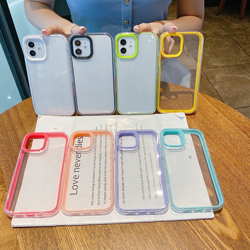 3in1 Case Tahan Banting Warna Permen Macaron Untuk iPhone 11 12 13 Pro MAX X XR XS MAX 6 6s 7 8 Plus SE 2020