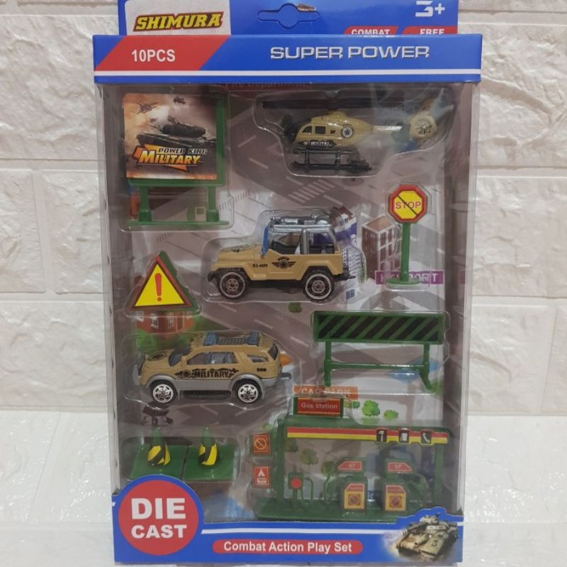 Mainan Set Diecast Kendaraan Militer Tentara - Diecast Tentara