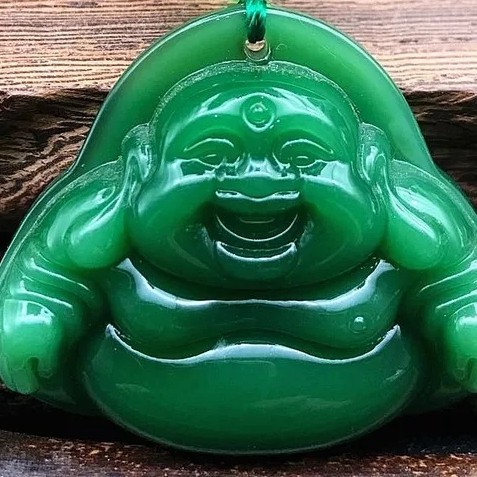 Liontin Kalung Budha Hijau Jade Ekslusif