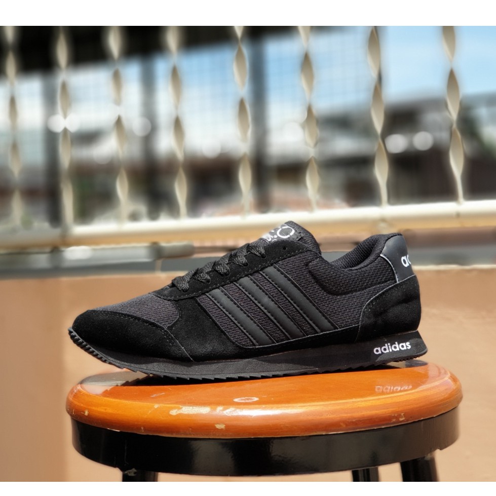 SEPATU ADIDAS NEO CITY RACER FULL BLACK|SEPATU ADIDAS NEO CITY RACER SEKOLAH