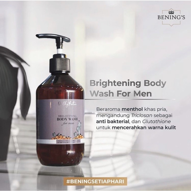 Brightening Body Wash for man by dr. Oky Pratama / Benings Clinic/ Benings Skincare 400ML