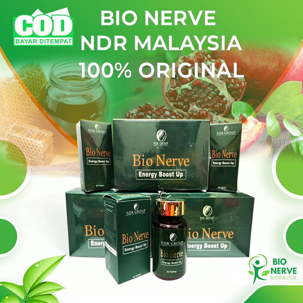 Bio Nerve Nervee 100% Original 1 BOX(6 Botol) Per 1 Kapsul 100 Original NDR Malaysia BPOM Indonesia 