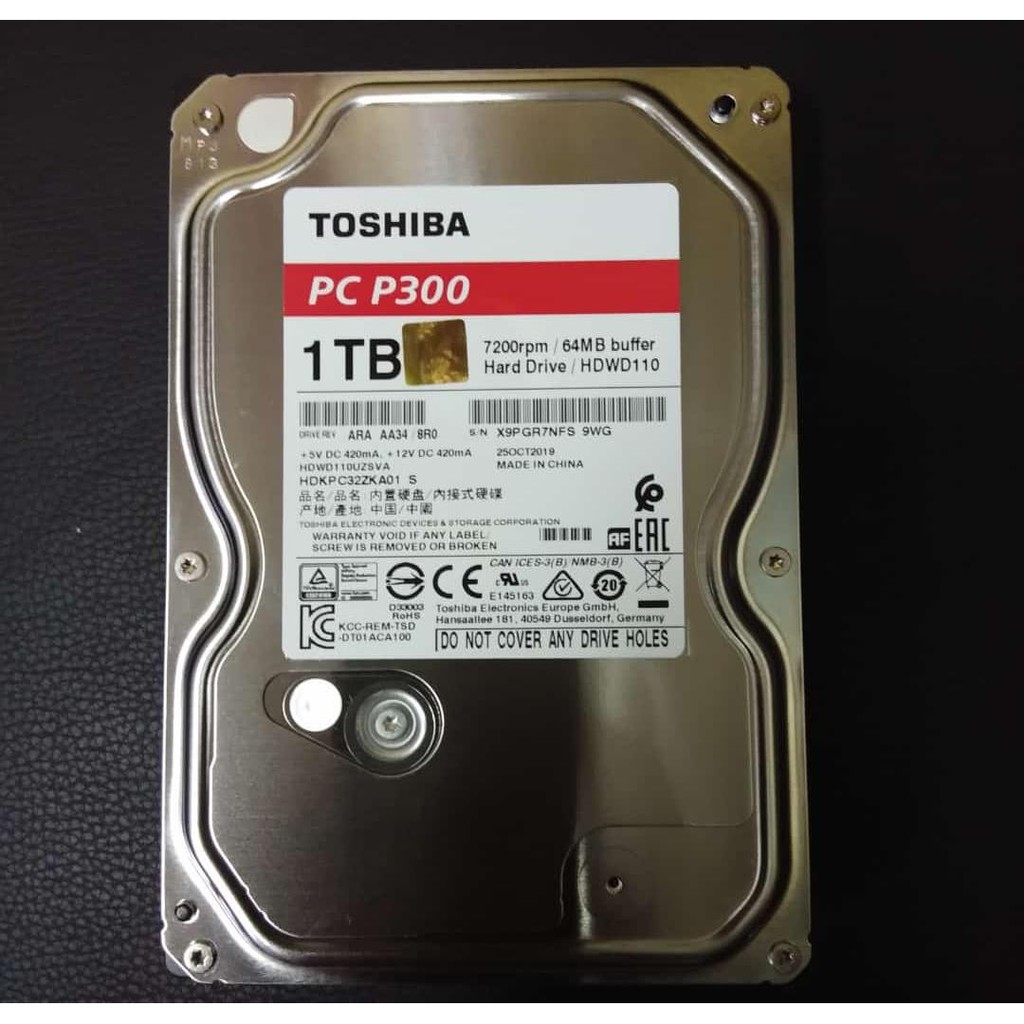 Toshiba P300 1TB Harddisk internal PC 3,5inch SATA 7200Rpm