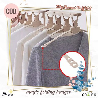 FOLDABLE CLOTH WARDROBE  HANGER GANTUNGAN  BAJU  LIPAT AJAIB 