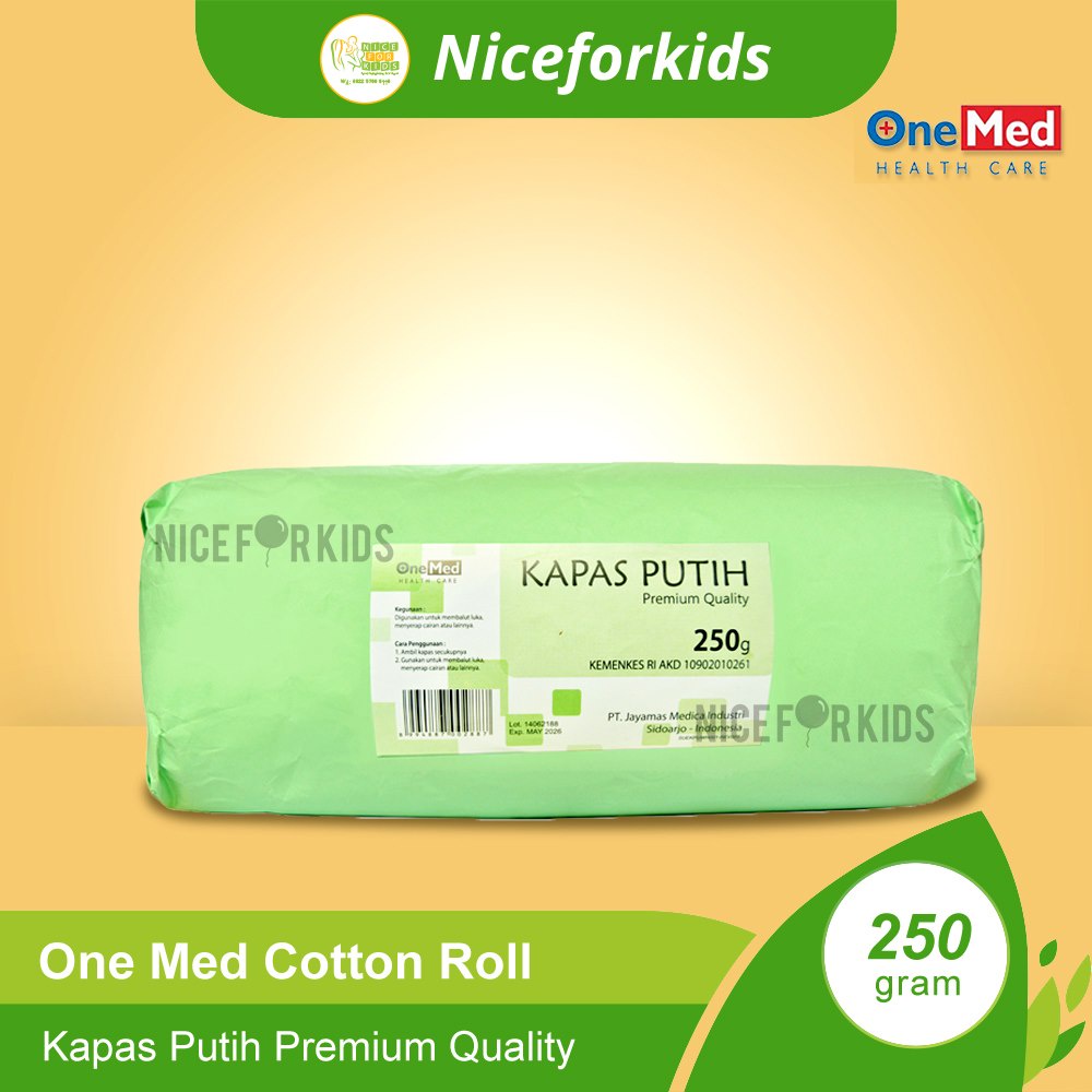 Onemed Cotton Roll 250 gr &amp; 500gr / Kapas Gulung Pembersih Serbaguna