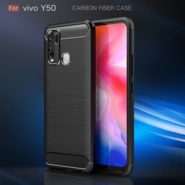 VIVO V25 5G V25E Y50 Y30 Y30i Y11 Y12 Y12i Y15 Y17 Y19 CASE SOFTCASE BLACK CASE CARBON SLIMCASE SILIKON KARET IPAKY KARBON CASING COVER