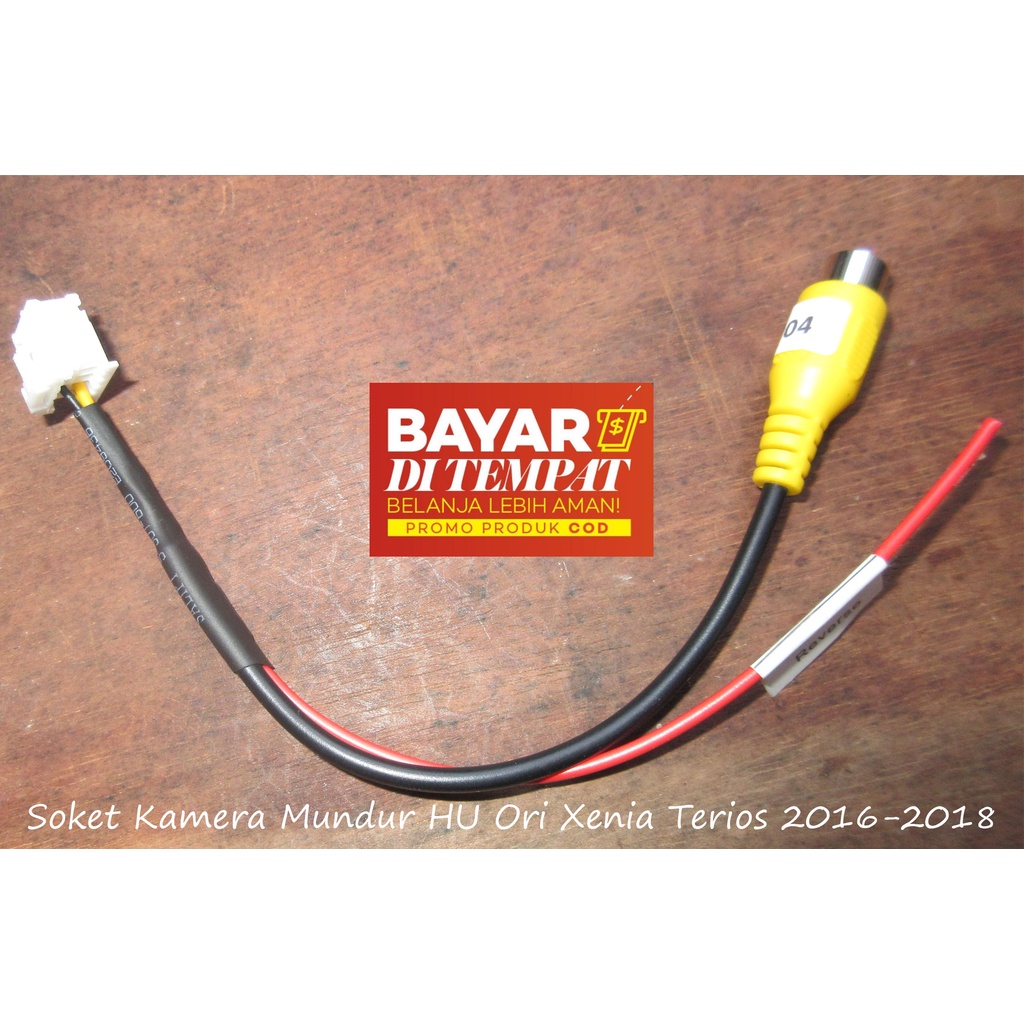 Soket Input Kamera Mundur untuk HU Original Daihatsu Xenia Terios 2016-2018 Giozona CNE-6867ES-A CNE